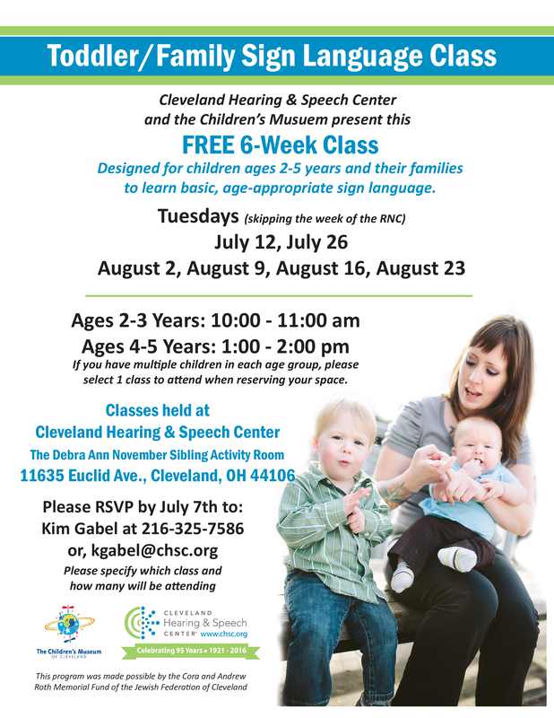Toddler/Family Sign Language Class