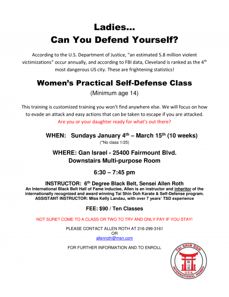 Womens Self Defense Ad 01-15 woForm