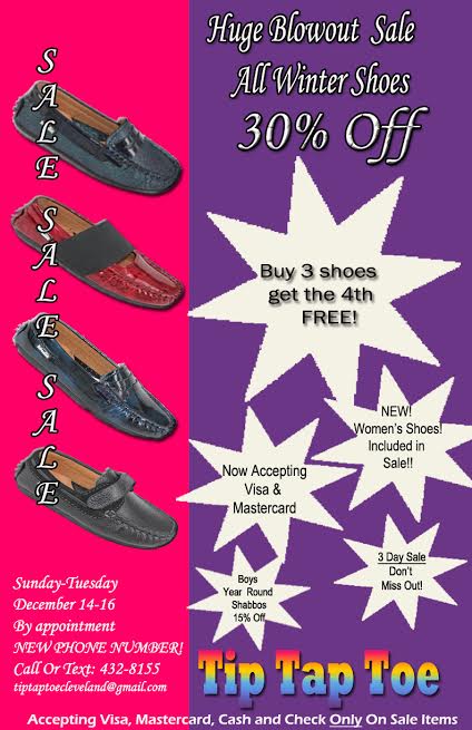 Tip Tap Toe – Huge Blowout Sale – All Winter Shoes 30% OFF
