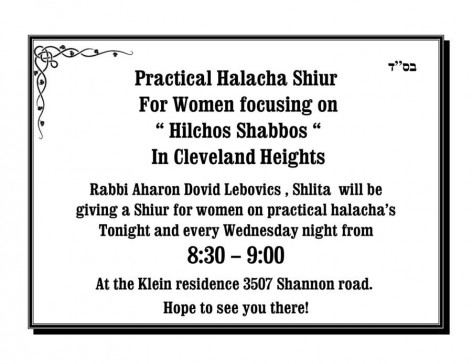 Hilchos shabbosFlyer