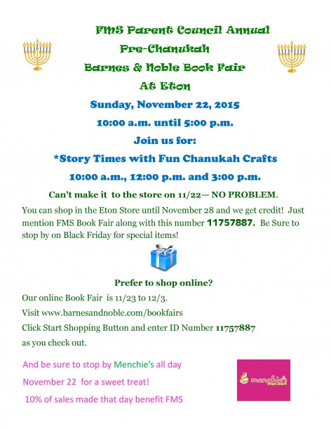 2015 bookfair back pack flier