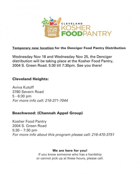 Kosher Food Pantry Local New Info