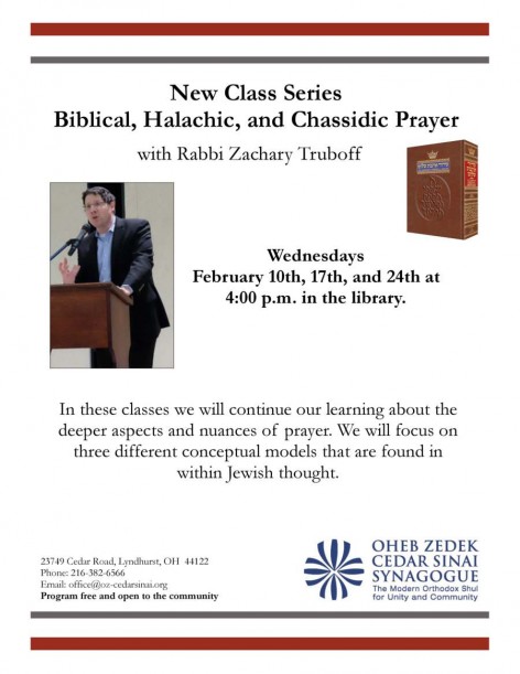 Rabbi Truboff classes
