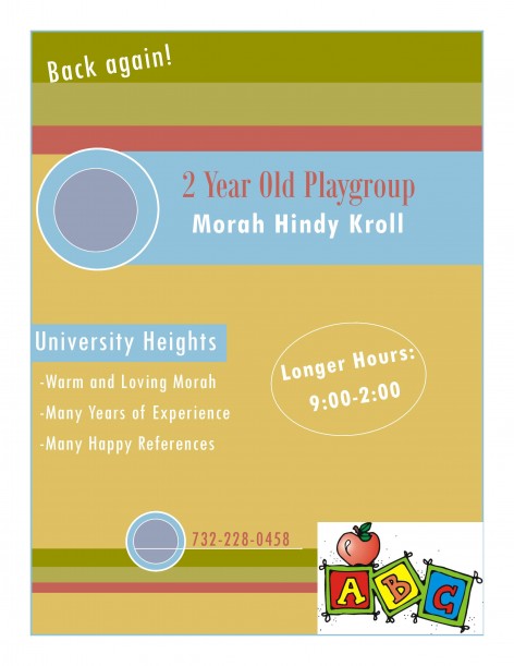 Hindy playgroup flyer 2016