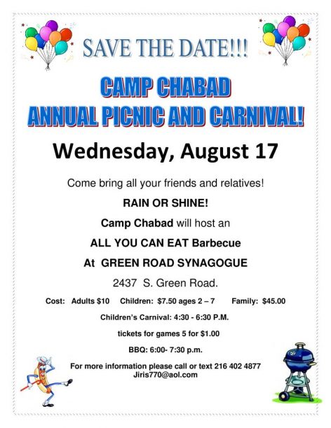 Camp Chabad picnic and carnival 2016-1