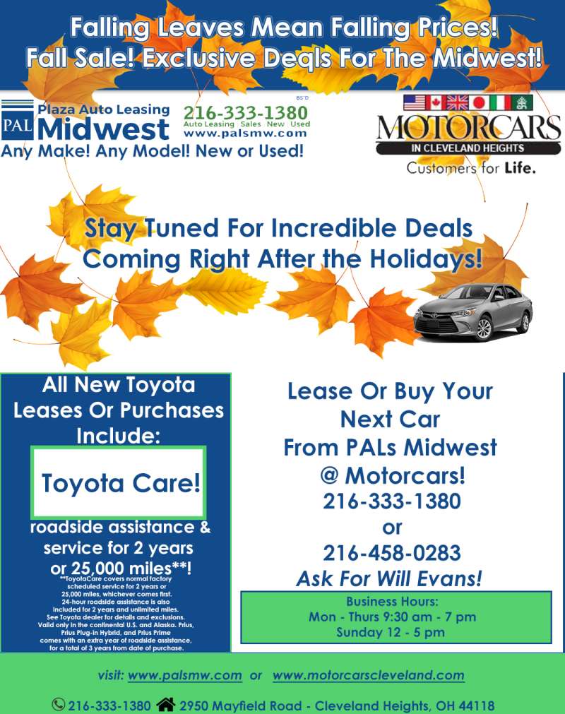 New Amazing Leasing Deals at Plaza Auto Leasing Midwest Coming After
