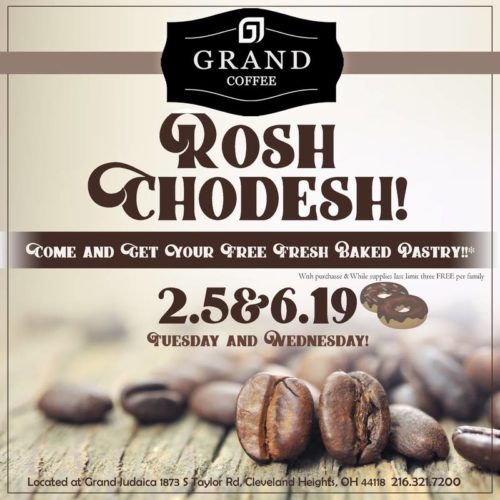 Grand Coffee Free Rosh Chodesh Pastry