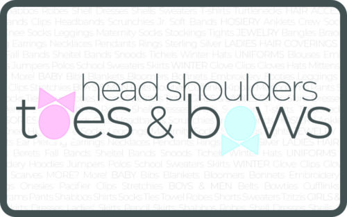 Head Shoulders Toes and Bows gift card