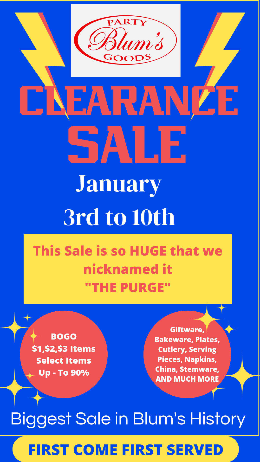 January Clearance Sale 2024